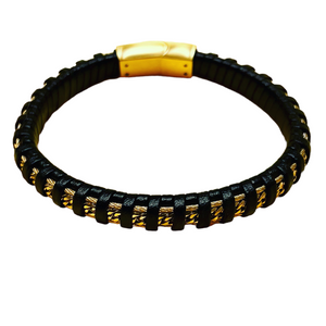 Golden leather Bracelet